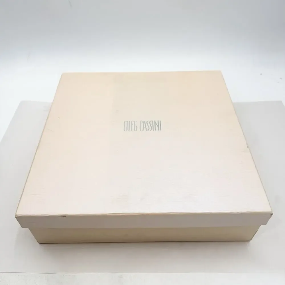 Oleg Cassini Crystal Diamond Footed Pedestal Cake Stand 13